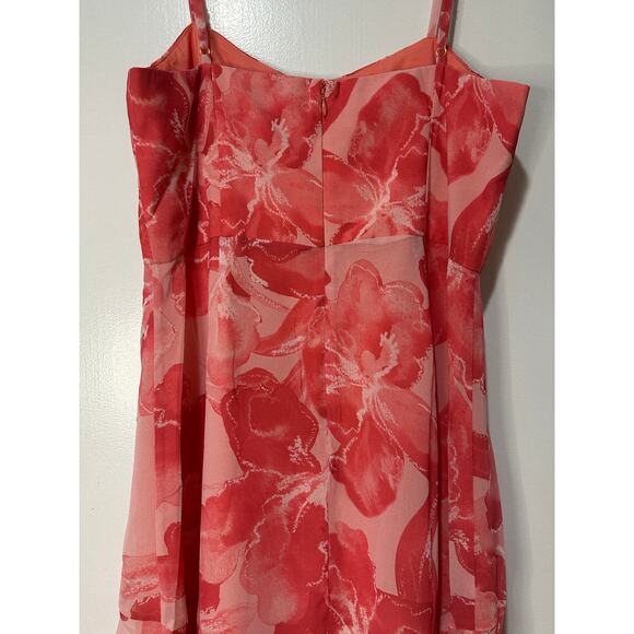 Hutch Kennedi Ruffle Tiered Maxi Dress Pink Floral Print Size 14 NWT Flowy Skirt - Picture 12 of 15